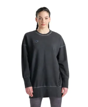 Women's Arena Icons Oversize Crew Delave-Black-White