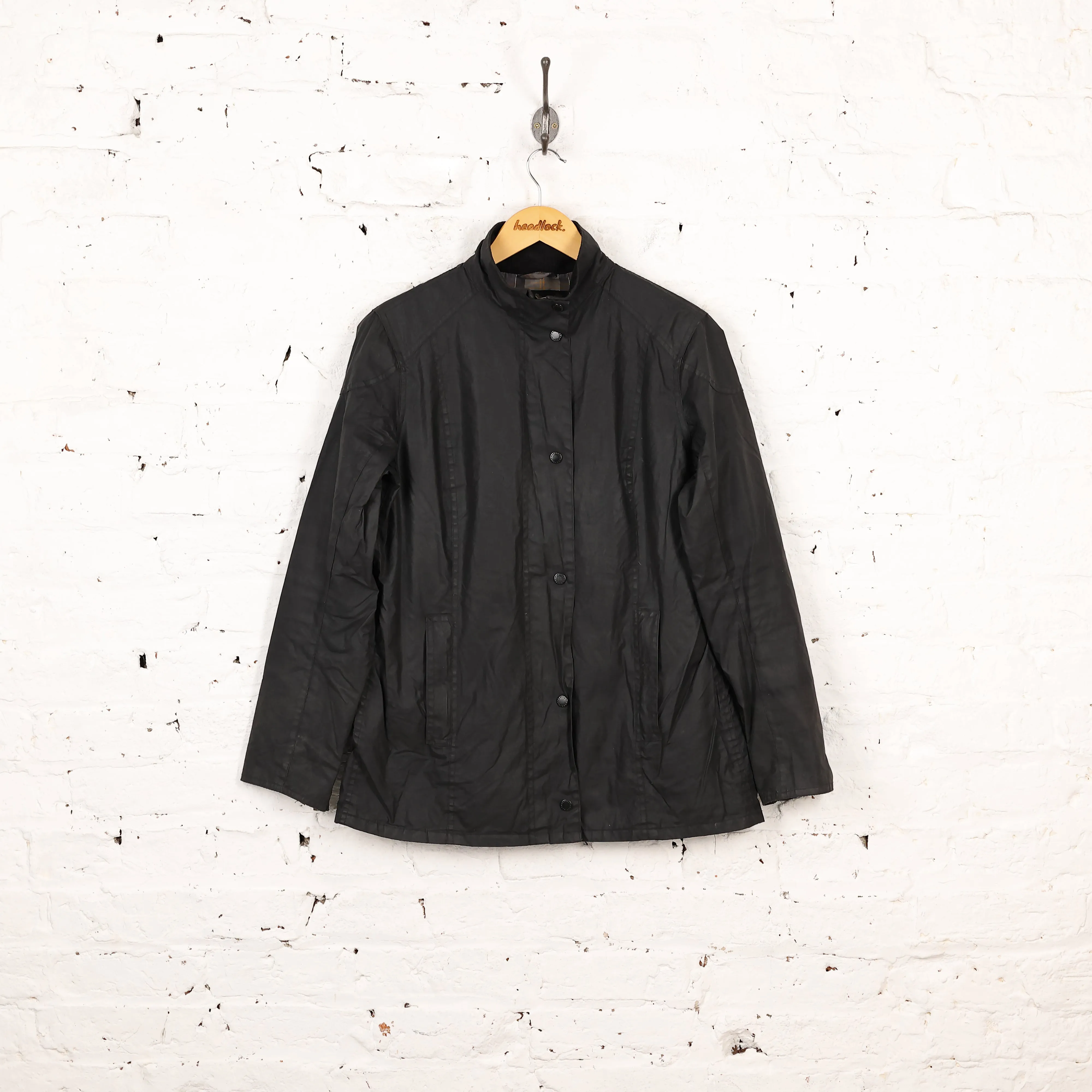 Women's Barbour Antique Emily Wax Jacket - Blue - Womens L