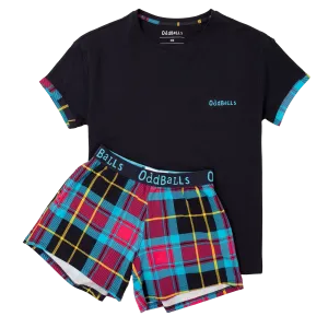 Womens Short Pyjamas - Tartan - Shorts & T-Shirt