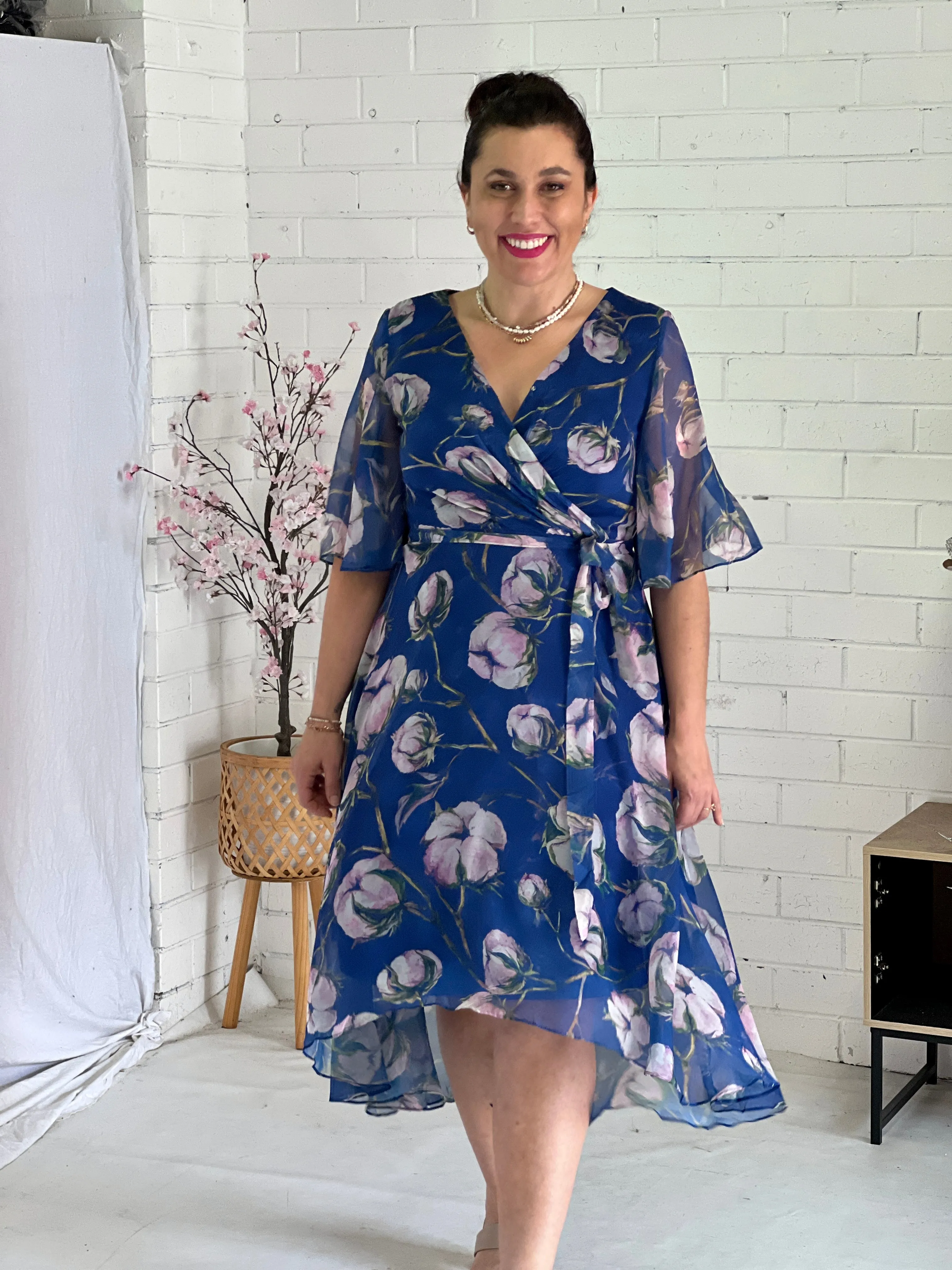 Ysabel Blue Floral Dress