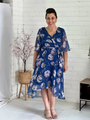 Ysabel Blue Floral Dress