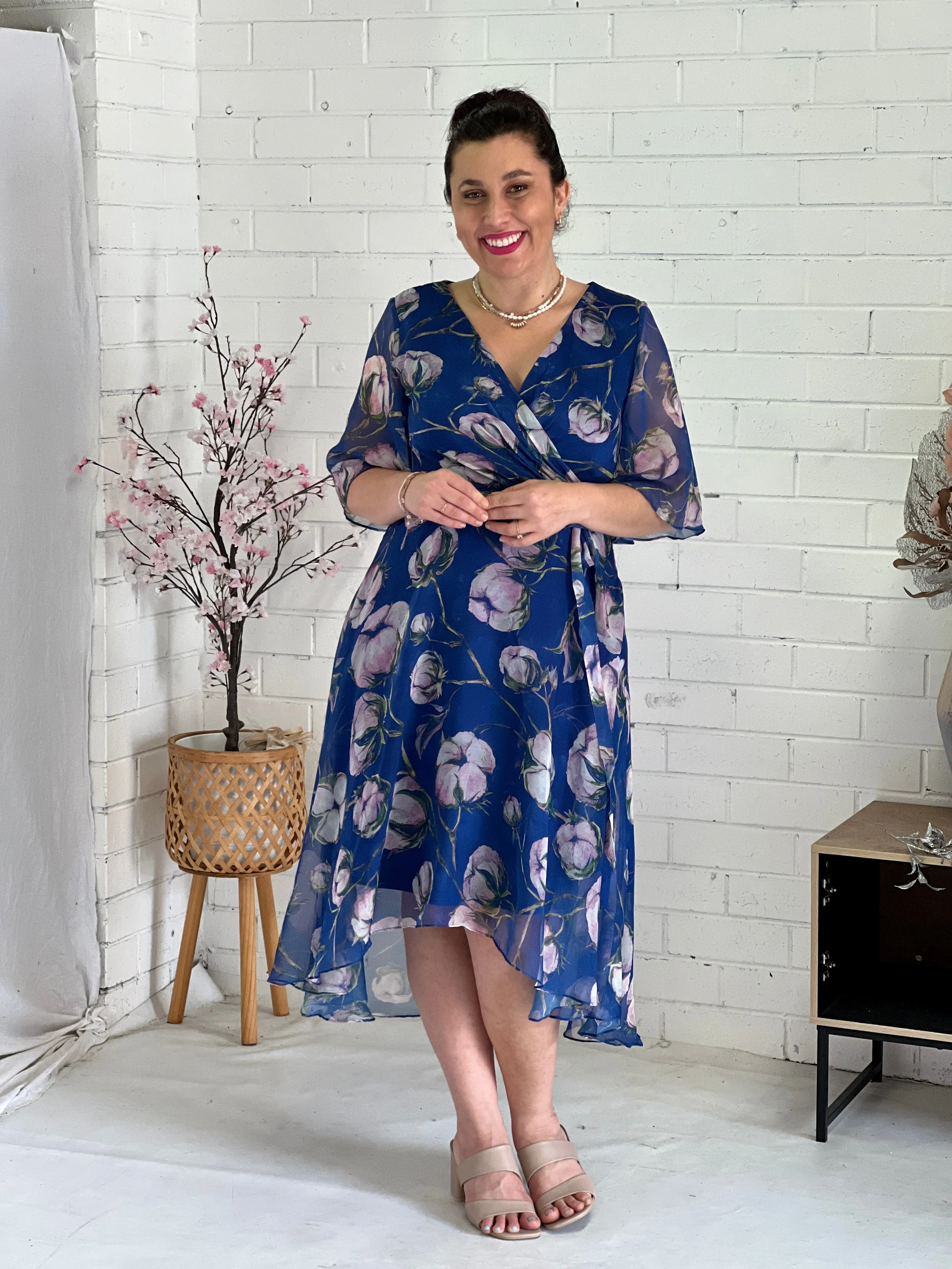 Ysabel Blue Floral Dress