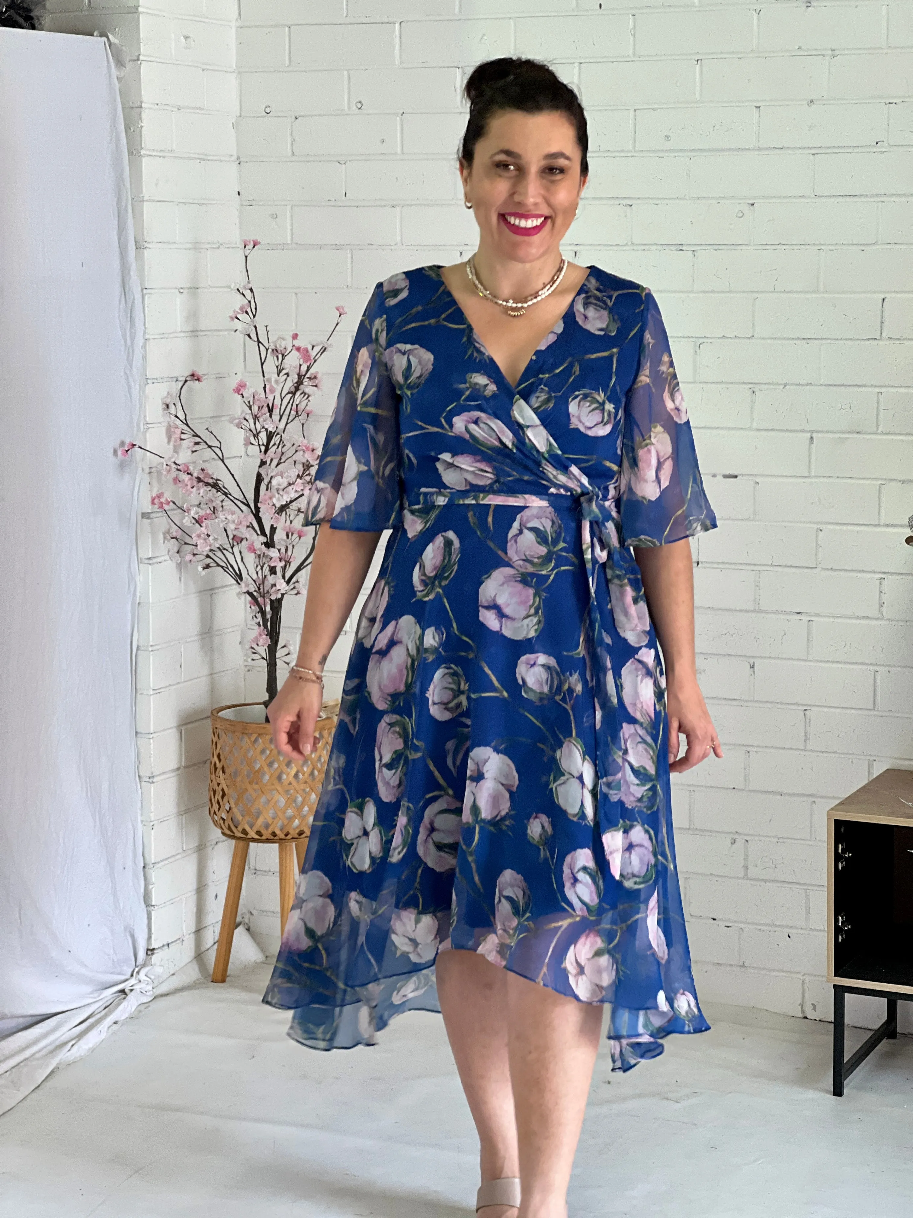 Ysabel Blue Floral Dress