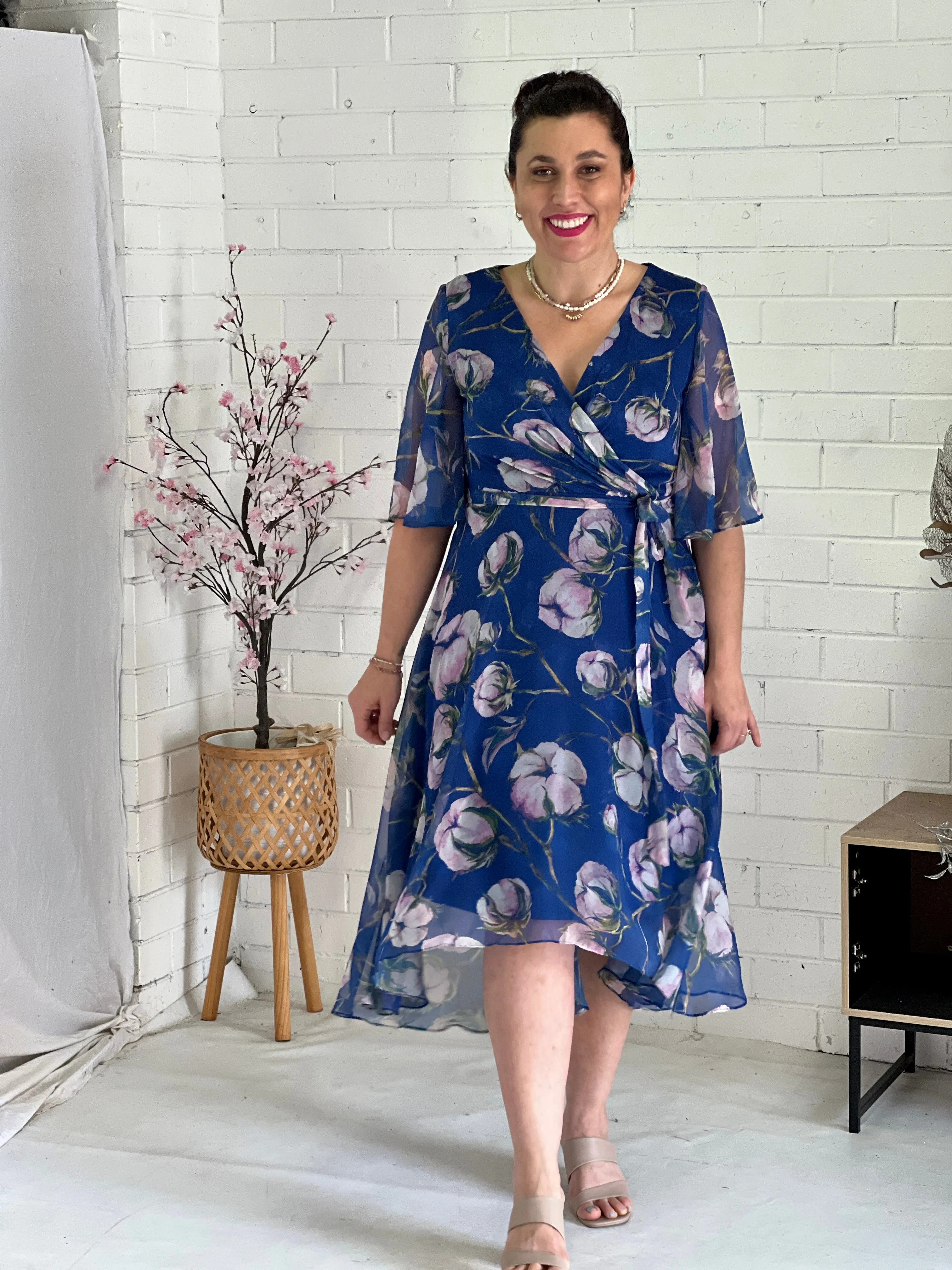 Ysabel Blue Floral Dress