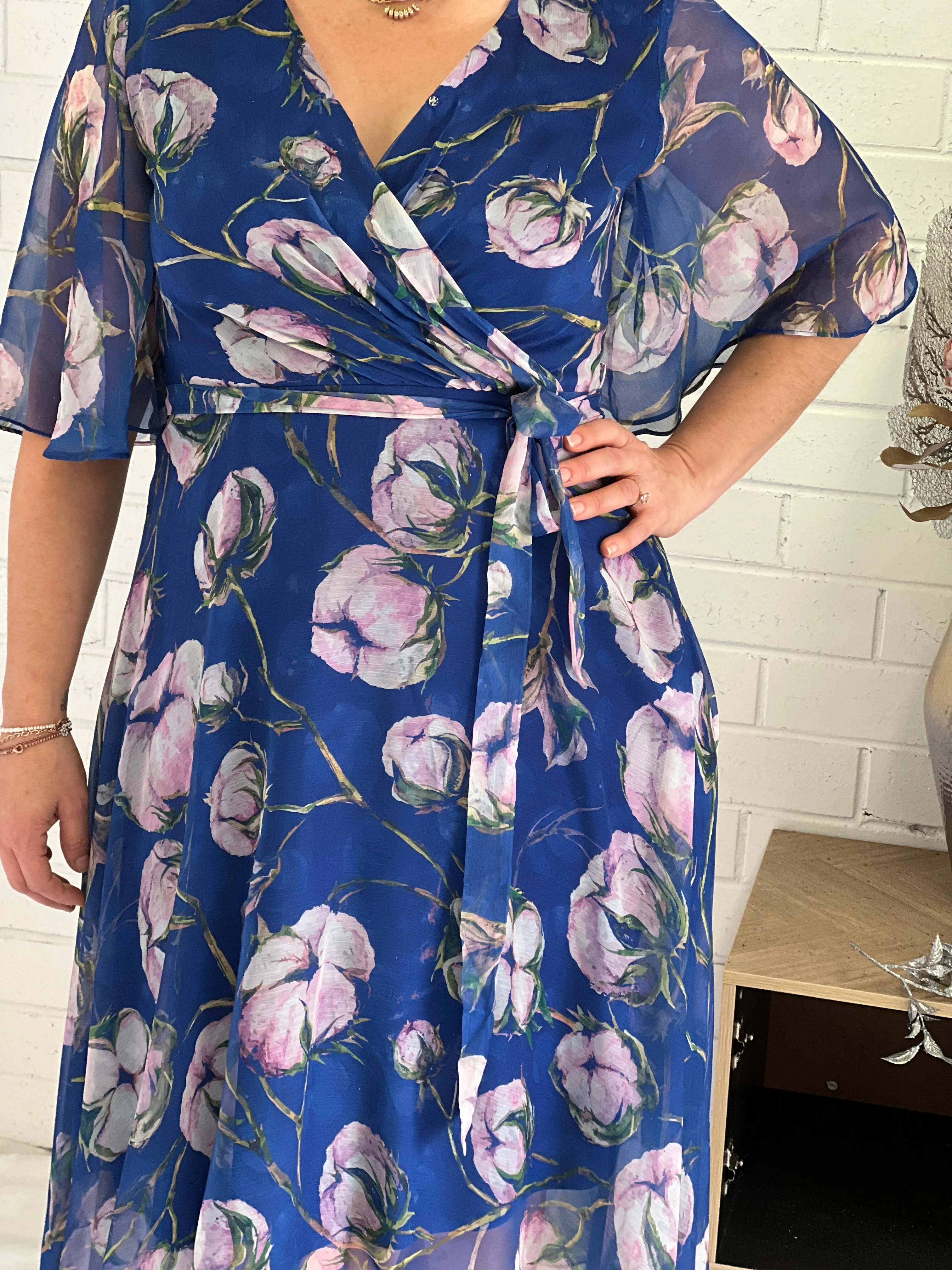 Ysabel Blue Floral Dress