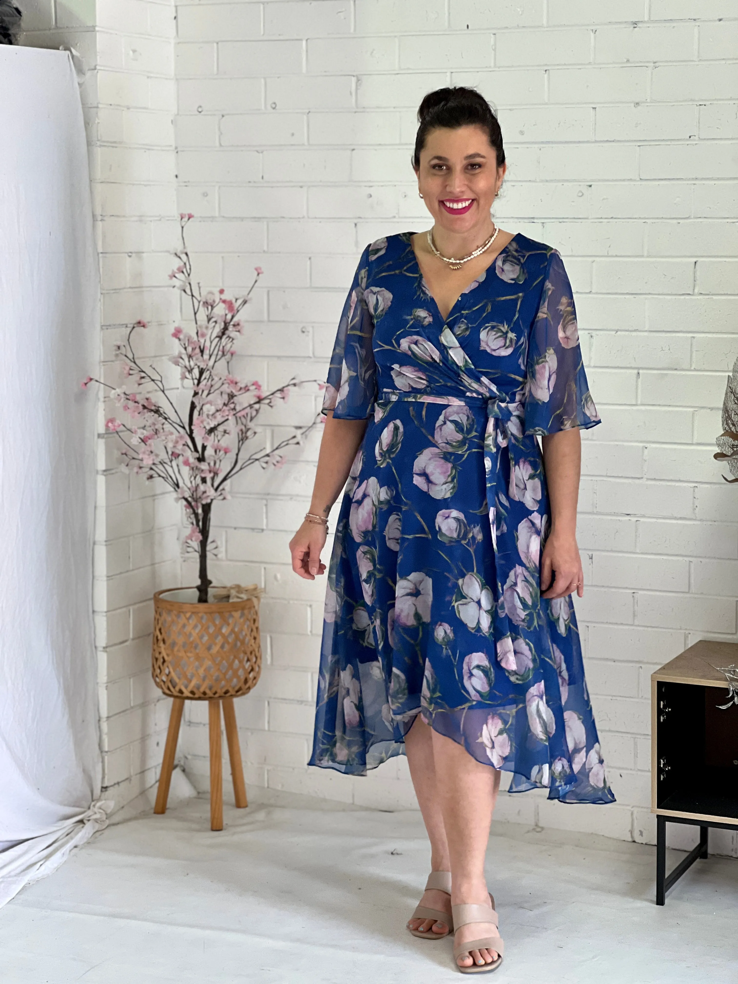 Ysabel Blue Floral Dress