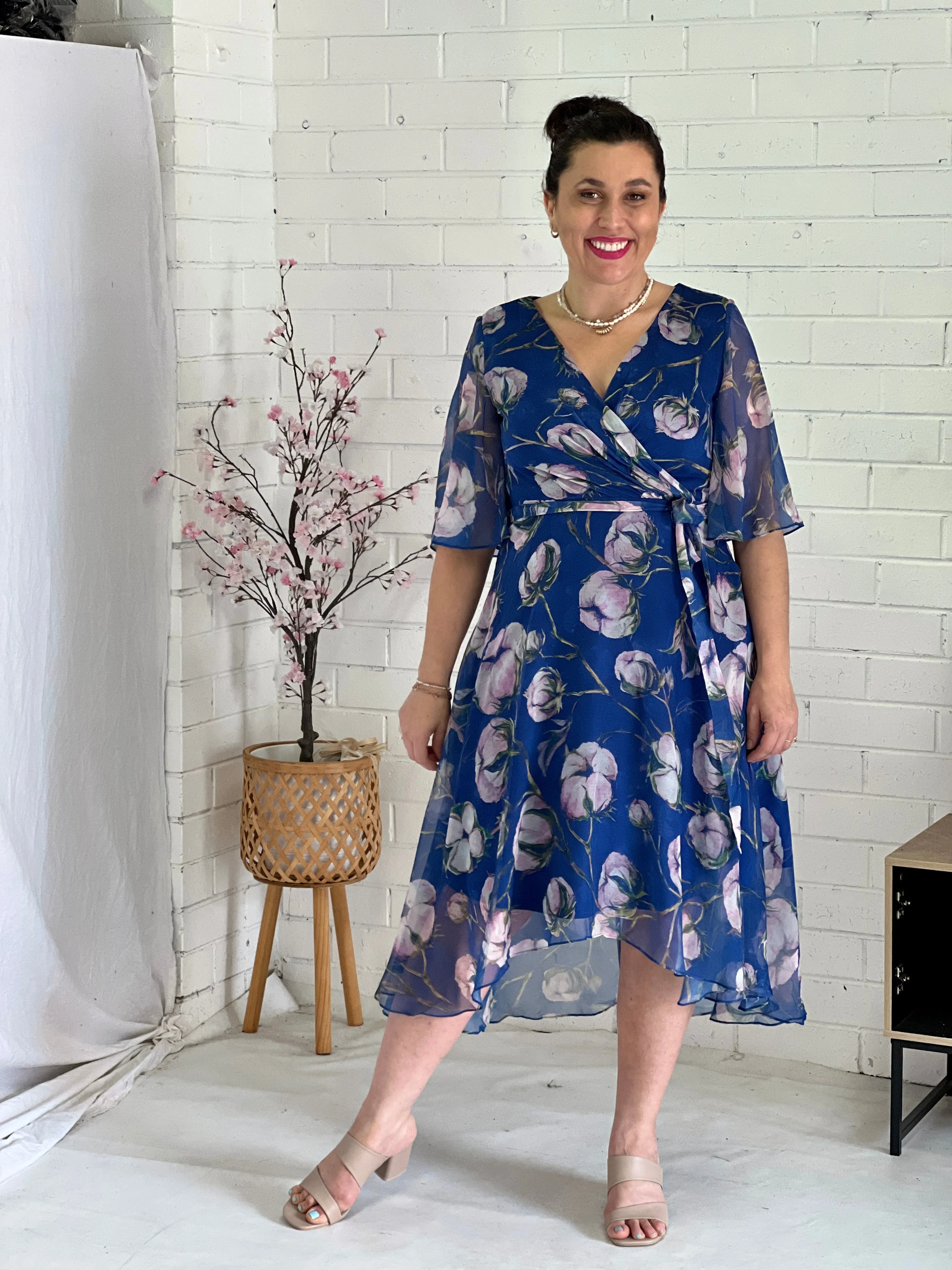 Ysabel Blue Floral Dress