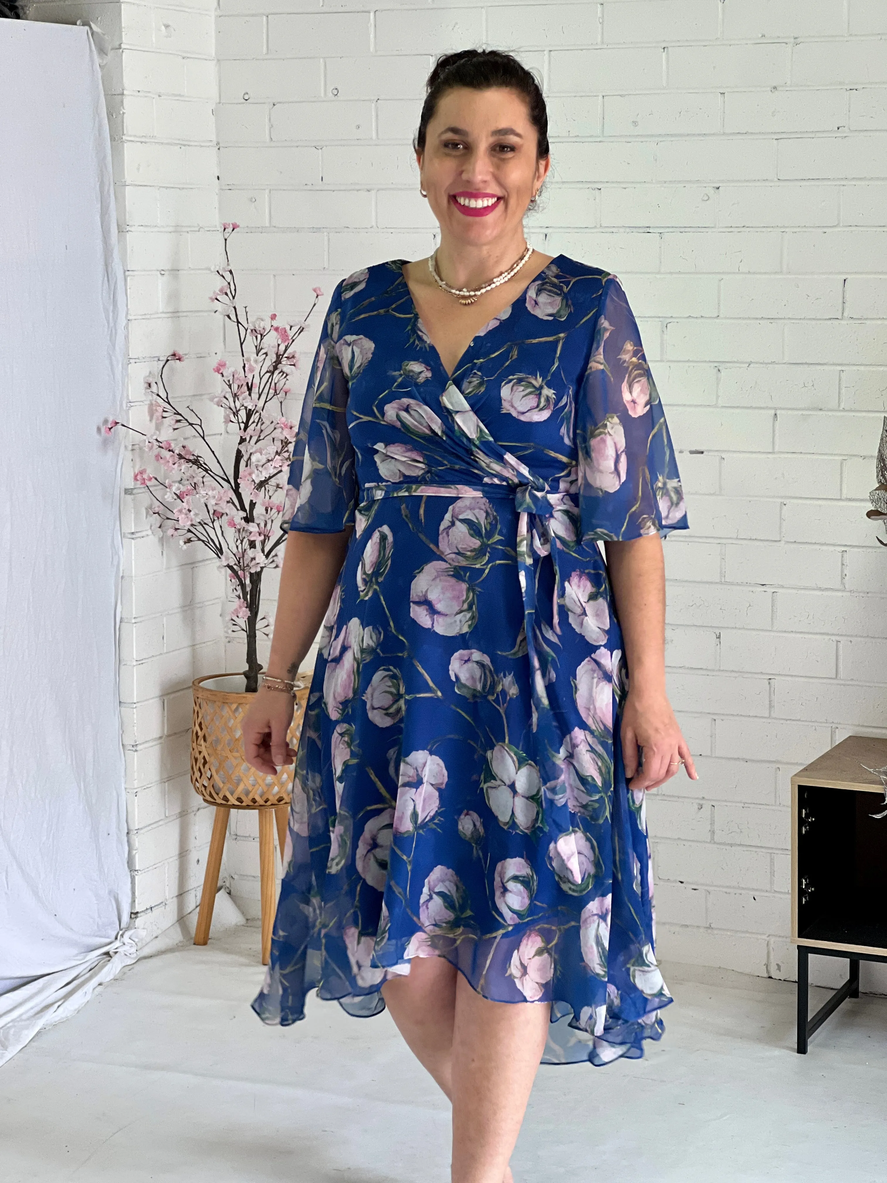 Ysabel Blue Floral Dress