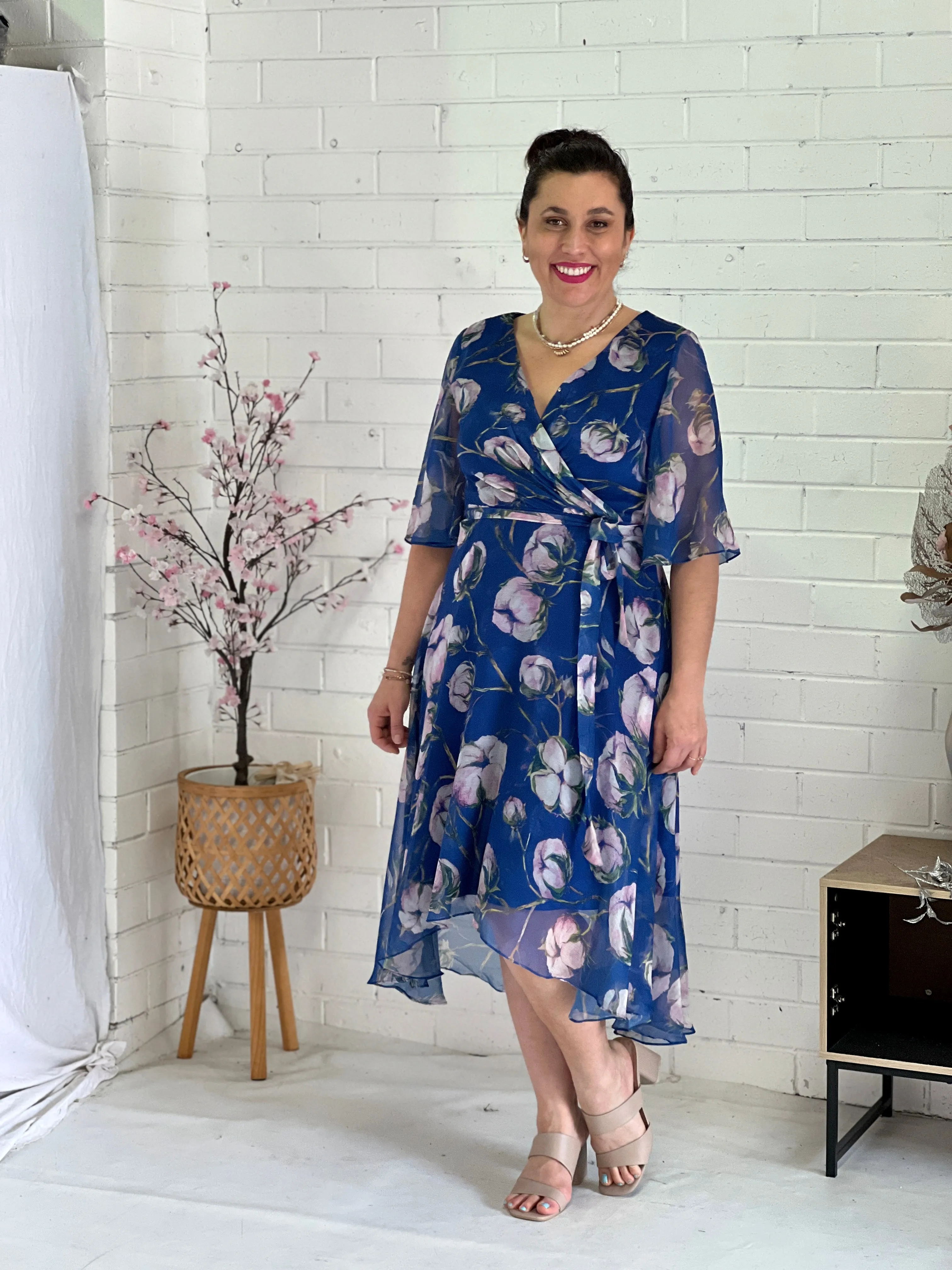 Ysabel Blue Floral Dress