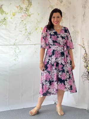 Ysabel Navy Floral Dress
